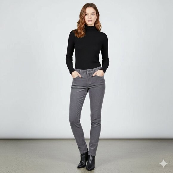 Joe’s Jeans Suede Pants Flawless Icon Skinny Straight leg Ankle Gray - Picture 3 of 16